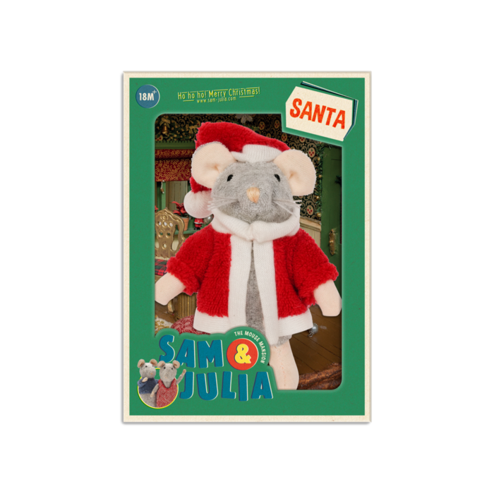 Knuffel Muis Kerstman